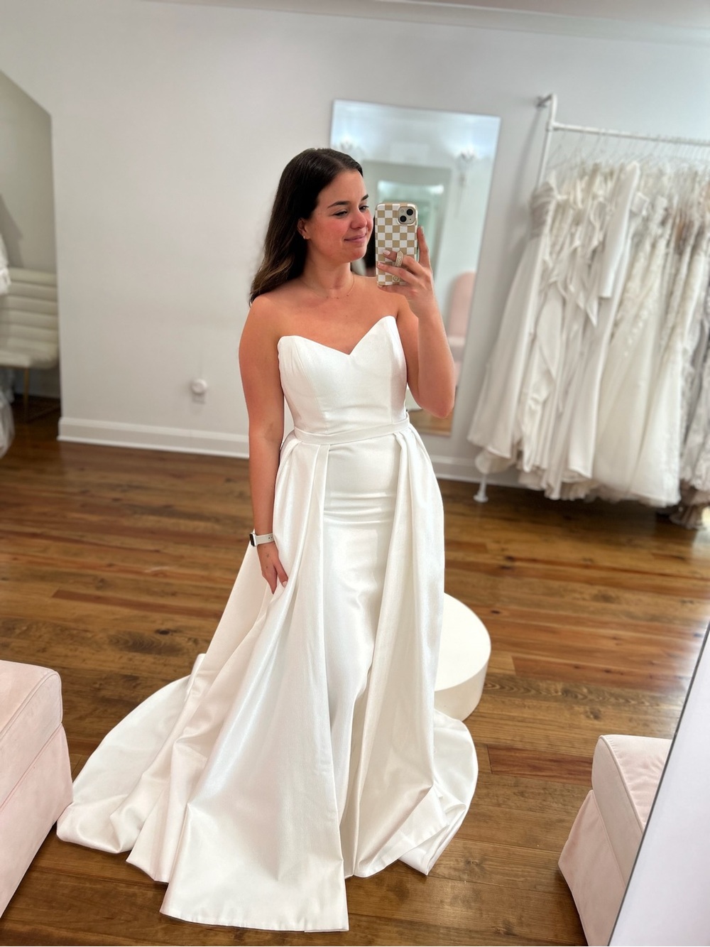 Dovima by Jenny Yoo Pearlescent A-line Wedding Dress with Detachable Overskirt